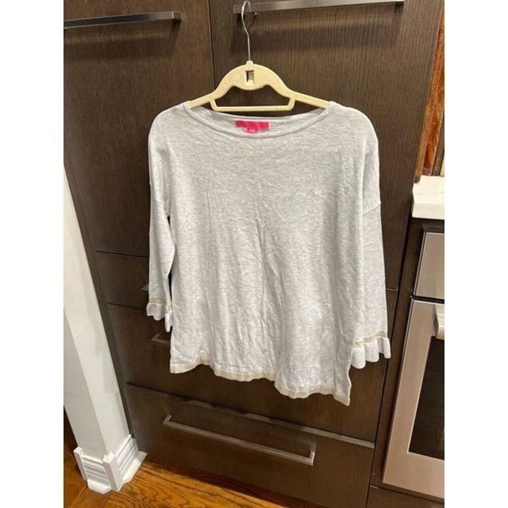 LILLY PULITZER Charla Sweater Heathered Seaside Grey Size‎ S